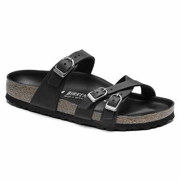 Dámské Franca Birkenstock Hex Oiled Læder Černé | CZ 44XYU